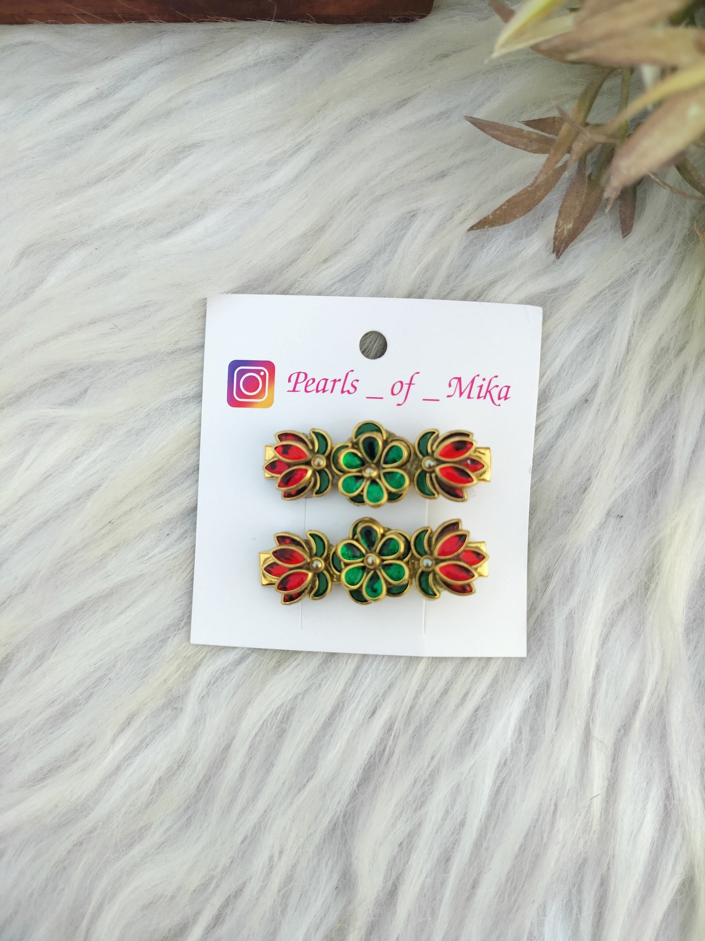 Kundan Alligator pins
