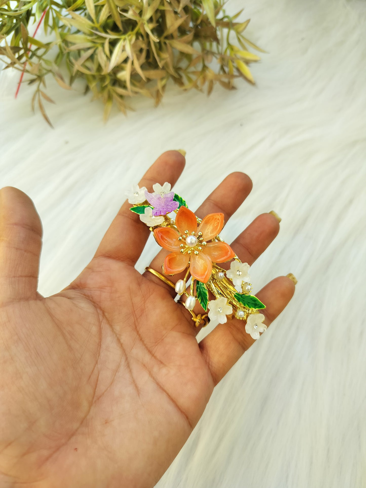 Orange Flower premium Baratte Clip