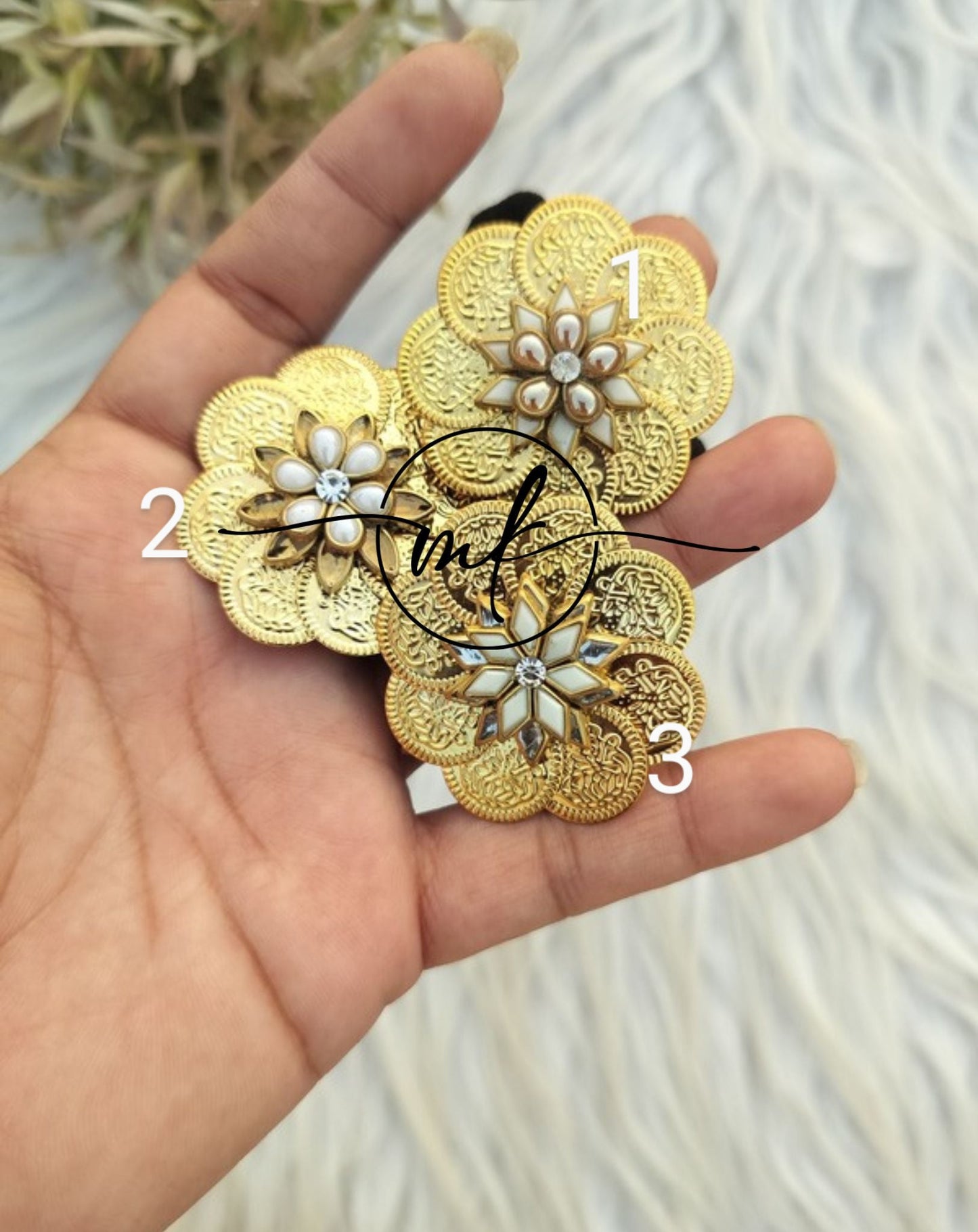 Cira Flower HAIR Brooch /Hair Ties