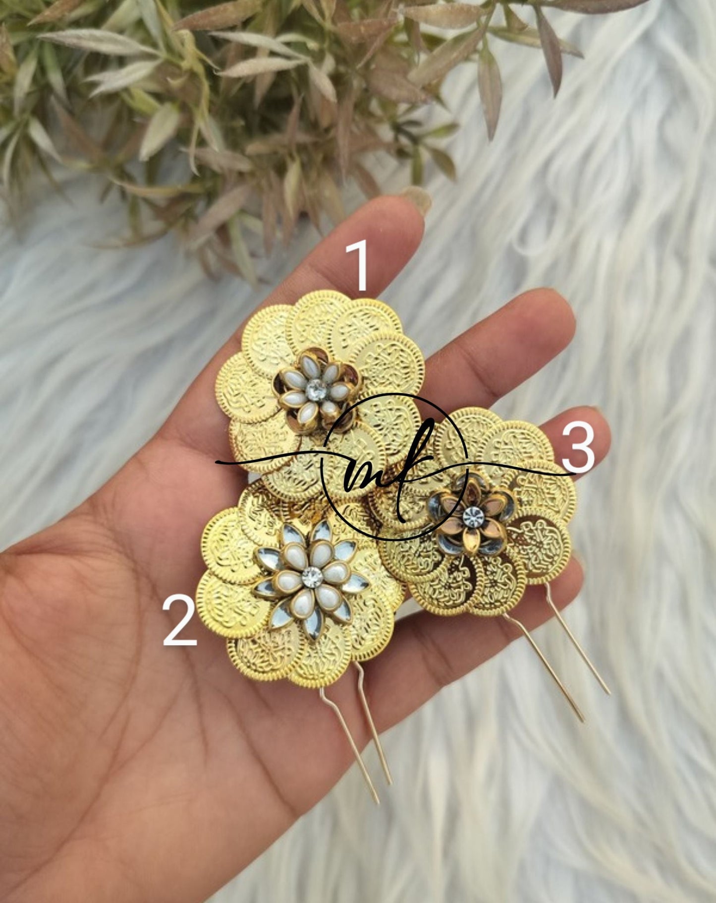 Cira Flower HAIR Brooch /Hair Ties