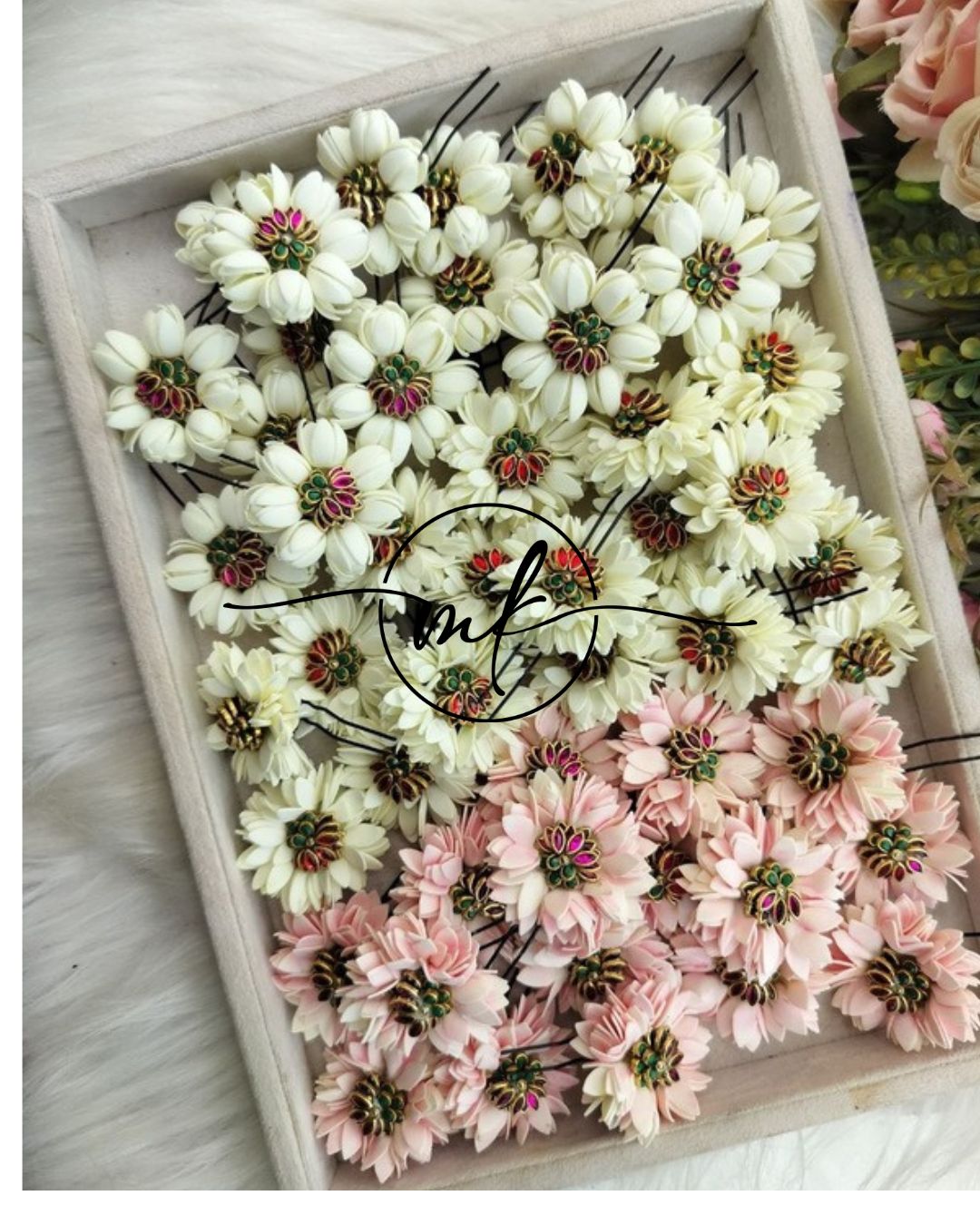LIA Floral Hair Brooch - ARFL Return gift Combo - mix of Flowers as per Picture
