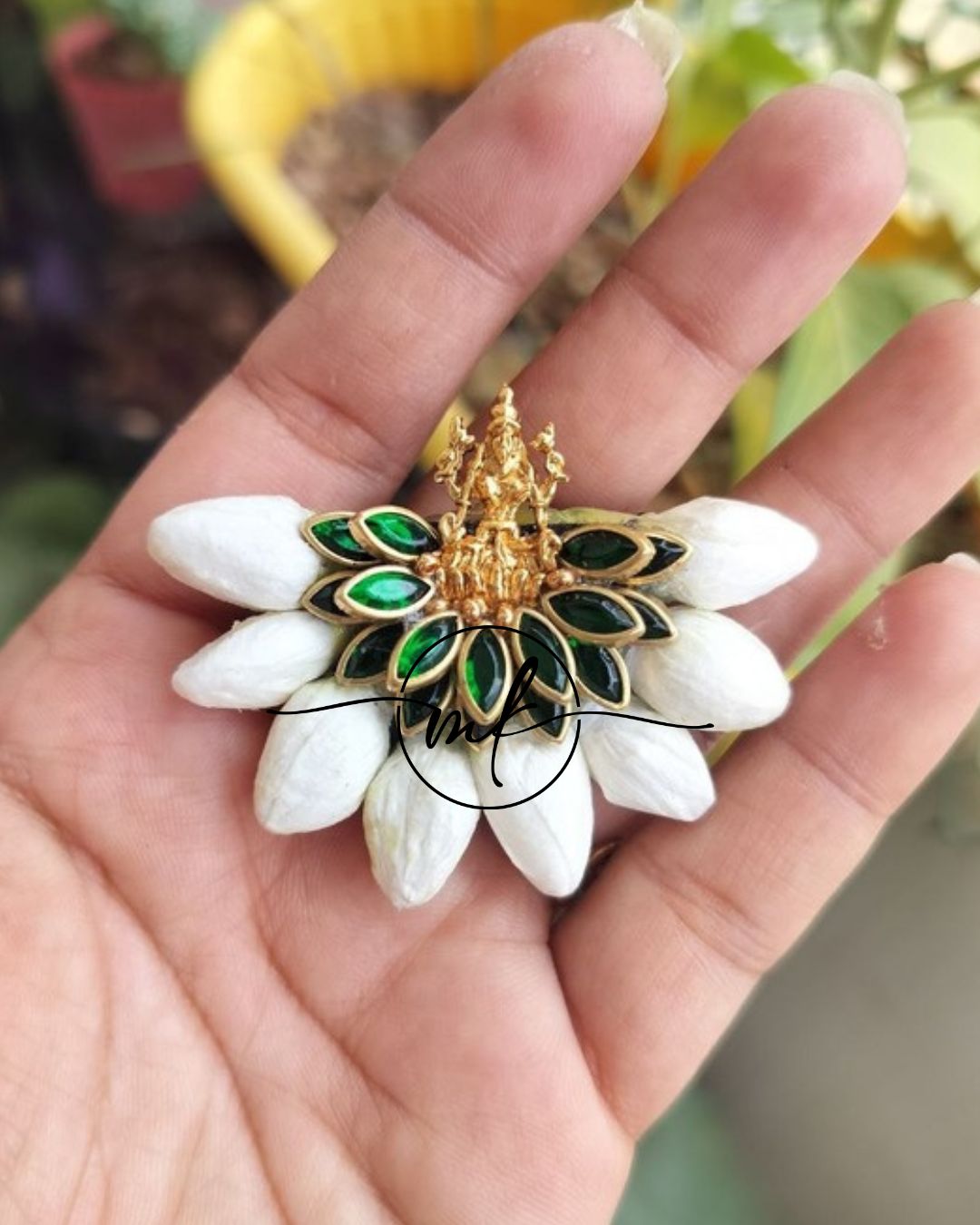 Green Lakshmi Malli 1L ARFL Hair Brooch