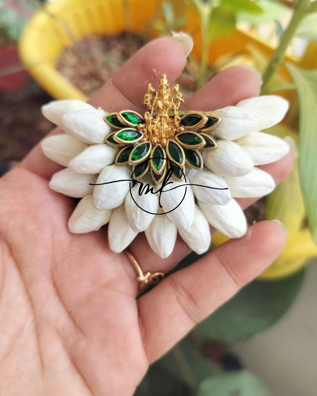 Green Lakshmi Malli 2L ARFL Hair Brooch