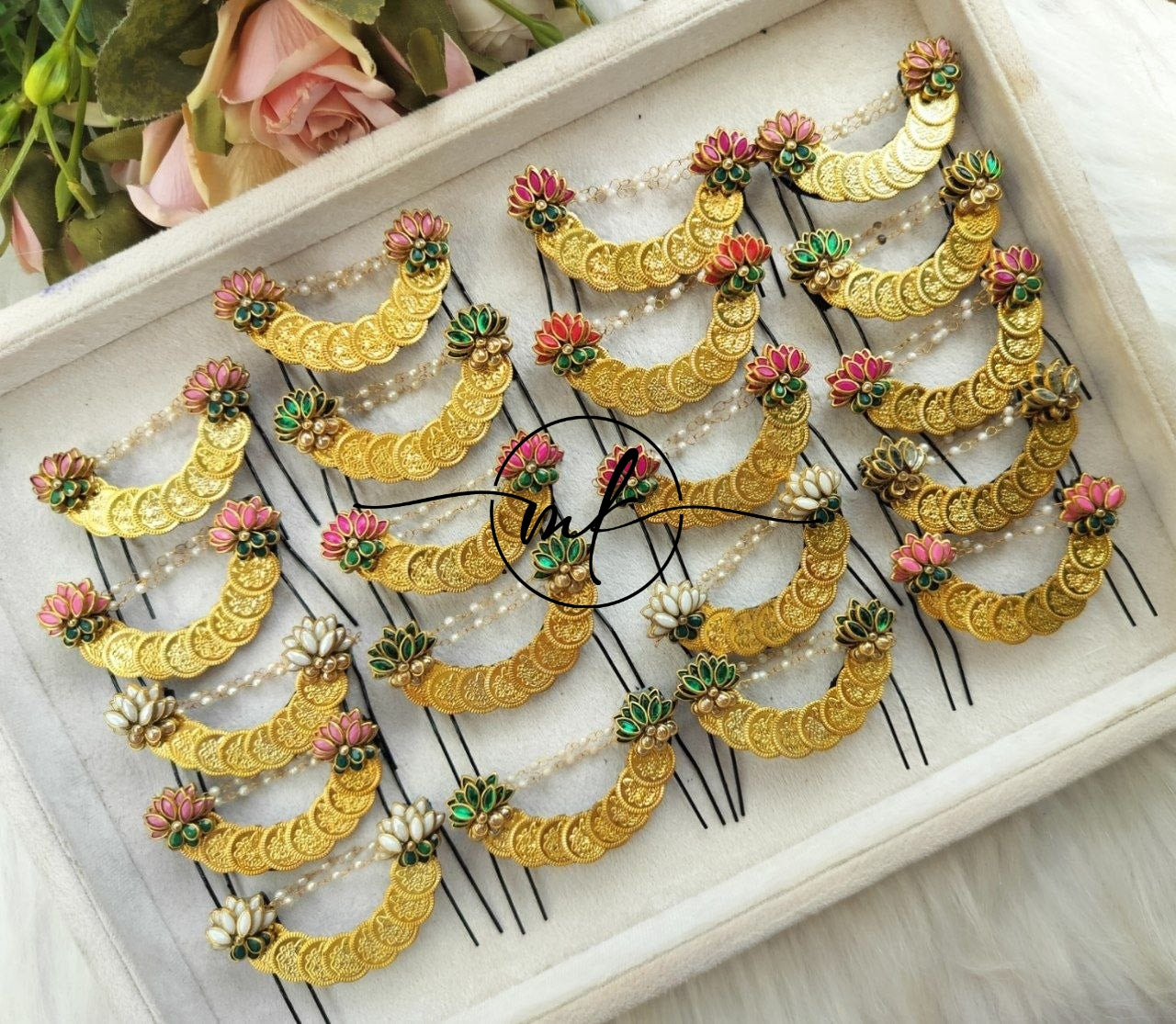 Cora Lotus Hair Brooch Return gift combo