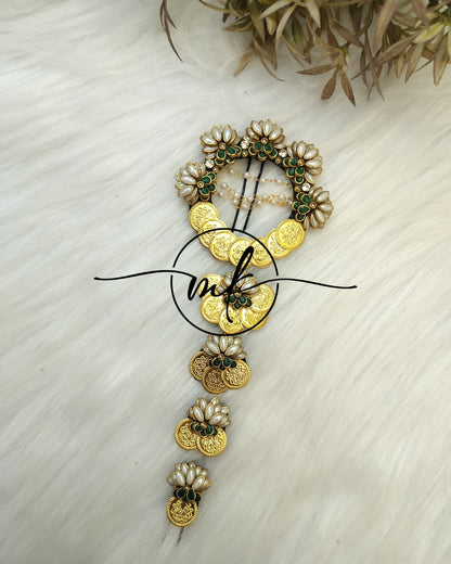 Rhiya + Cika White Braid Hair Brooch - set of 5 pieces