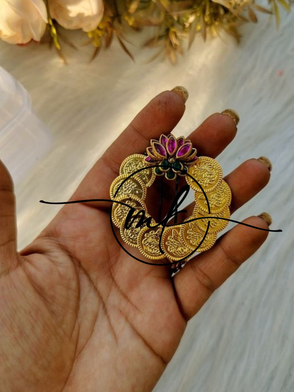 NIRA Pink LOTUS 0H Hair Brooch