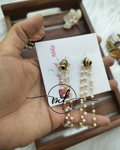 Golden pearl with Hook chain