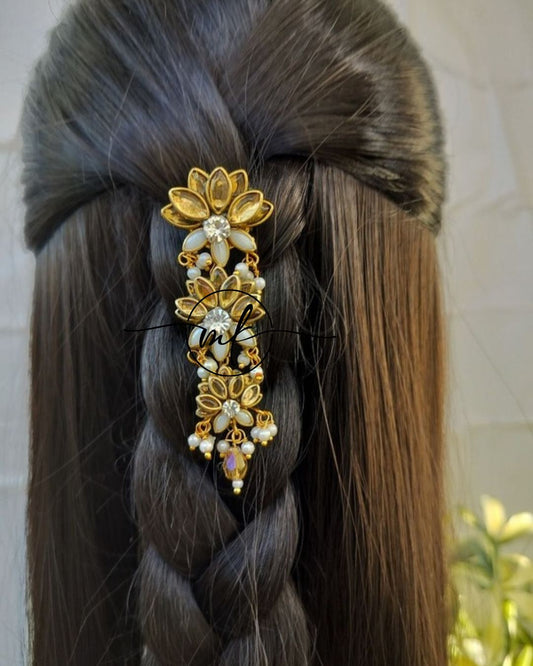 LYLA Gold Lily Hair BROOCH