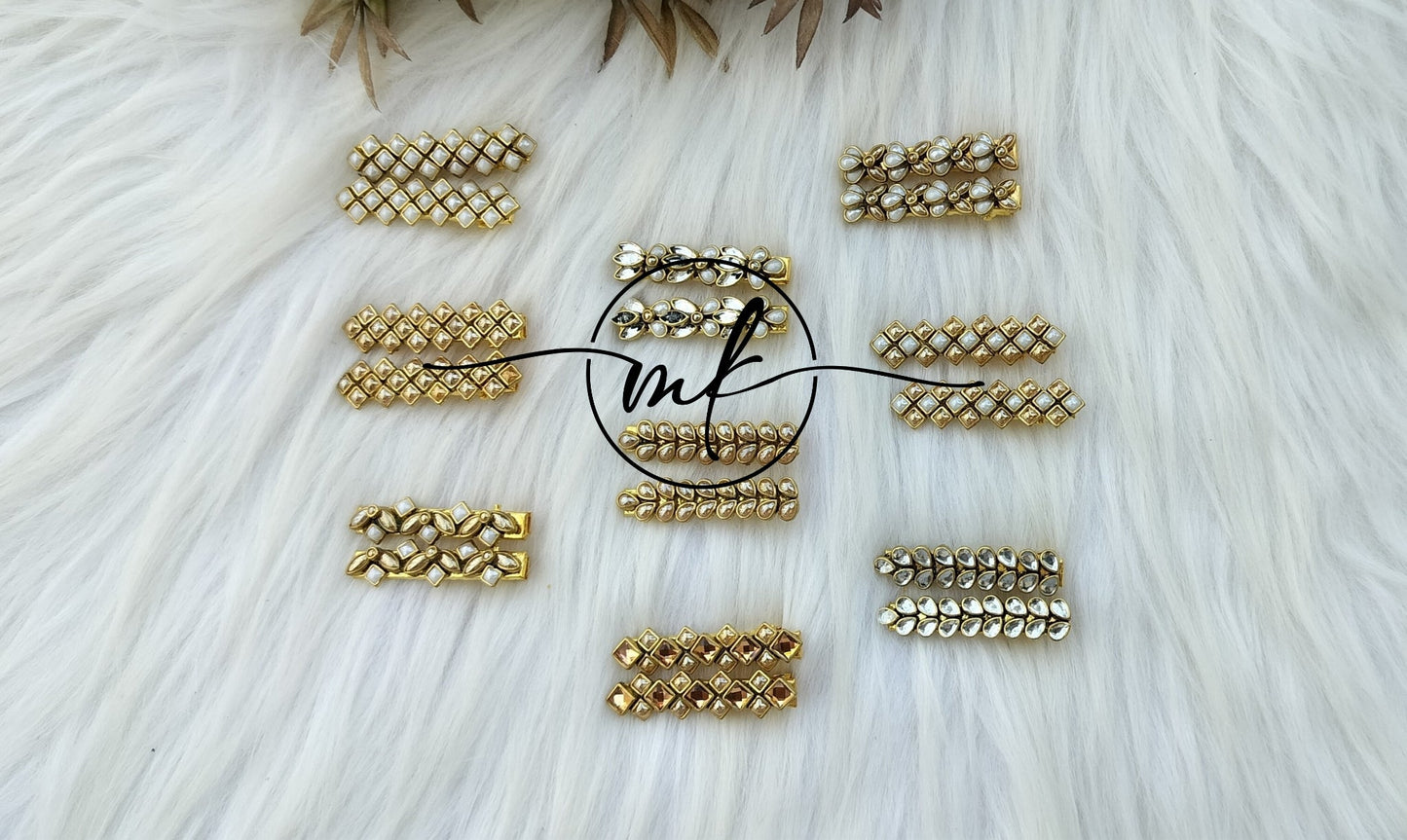 Kundan Alligator pins