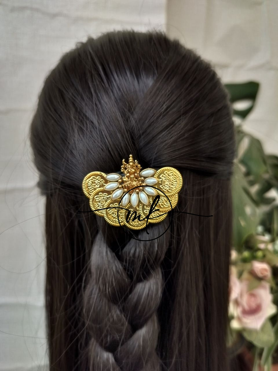 KIYA Lakshmi Kundan Hair Brooch Return gift Combo - mix of colours
