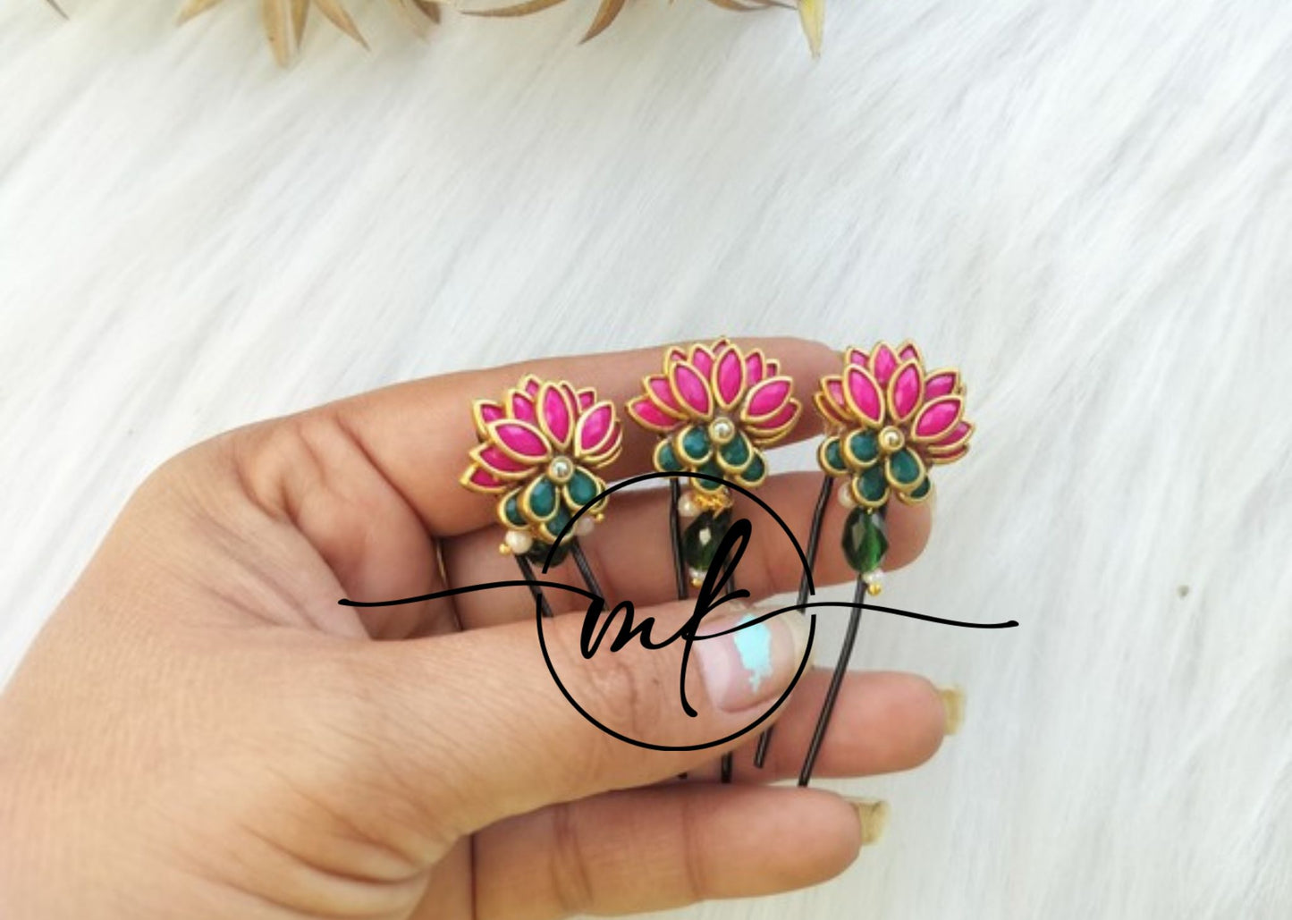 3D LOTUS Hair Hooks/Hair Brooch