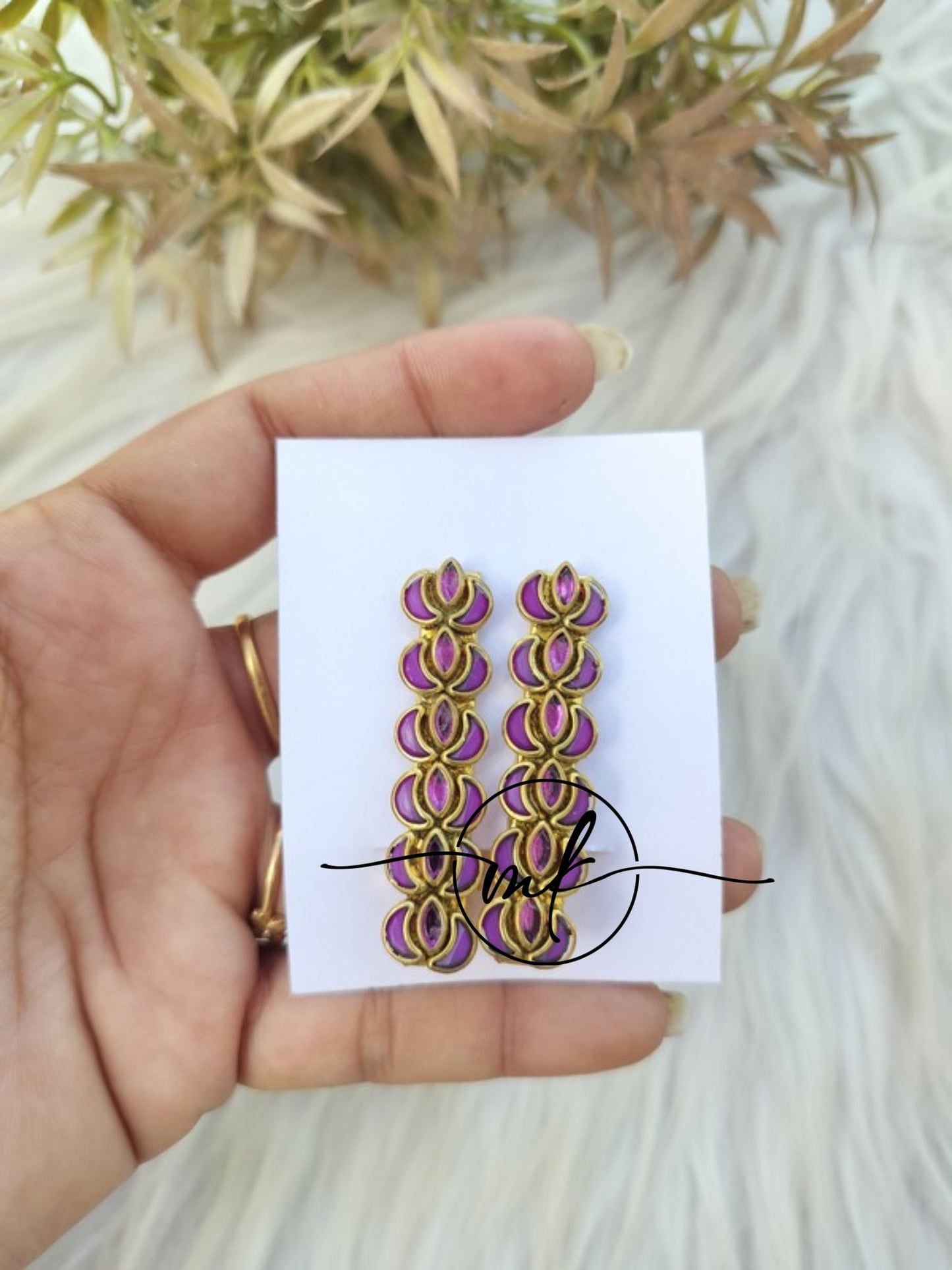 Kundan Alligator pins