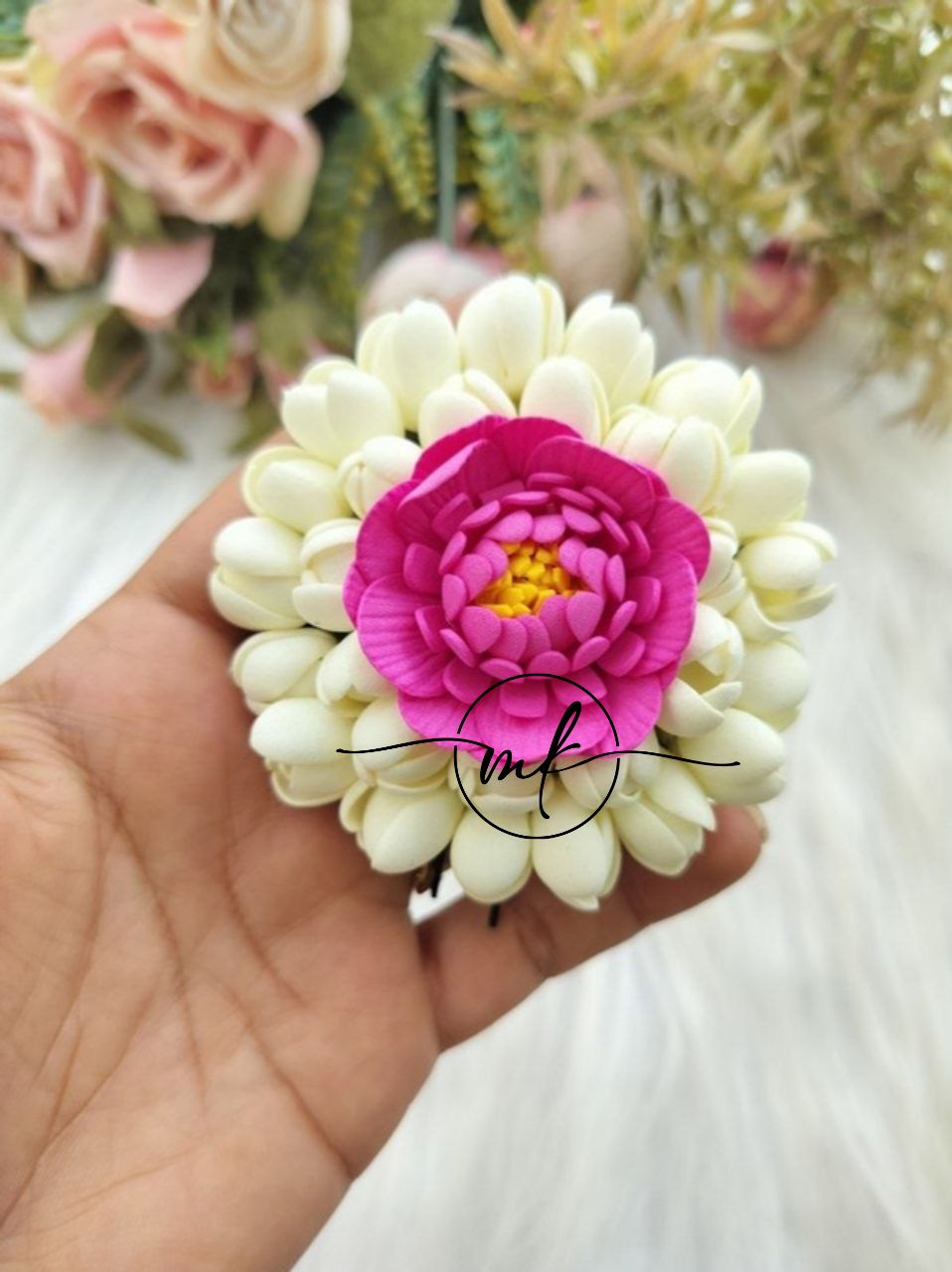 Madras malli + Lotus ARFL Hair brooches