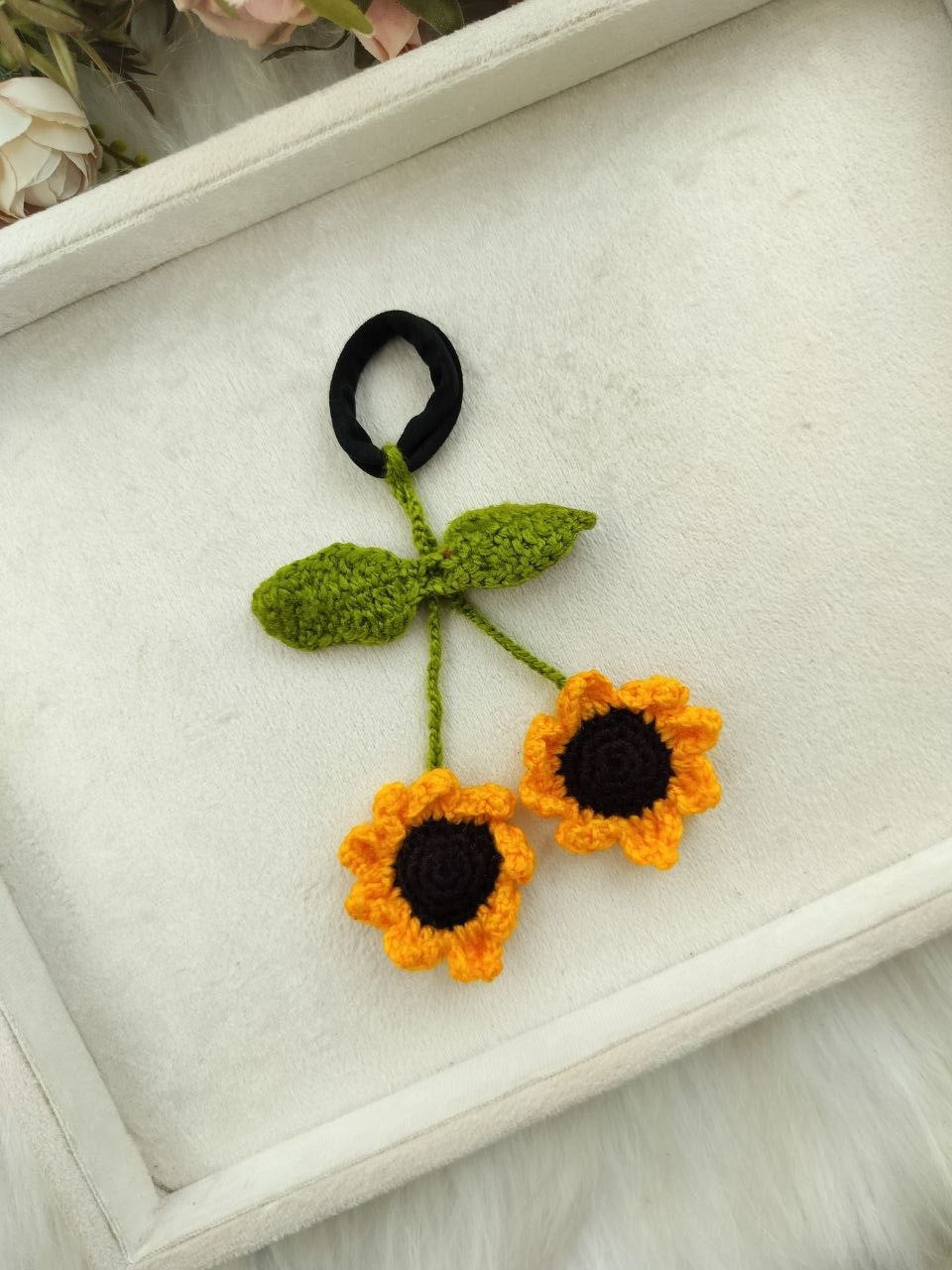 Crocus Sunflower Pull up Hair Ties