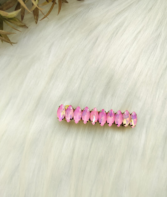 Pink Crystal Baratte Clip