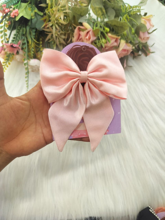 Pig Tail Bow Alligator Clip