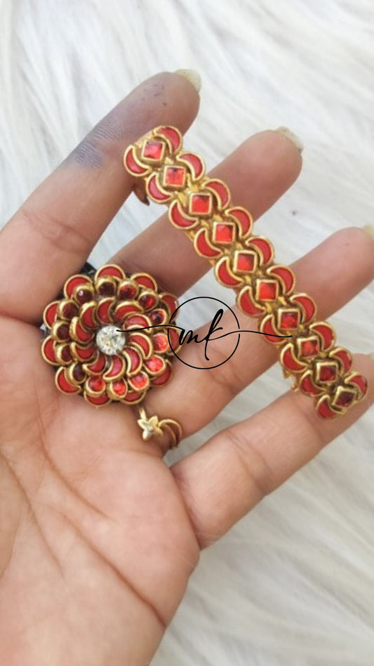 Hair Ties+ Centre clip Combo