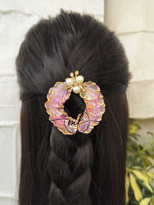 Sheala Pink Hair Brooch