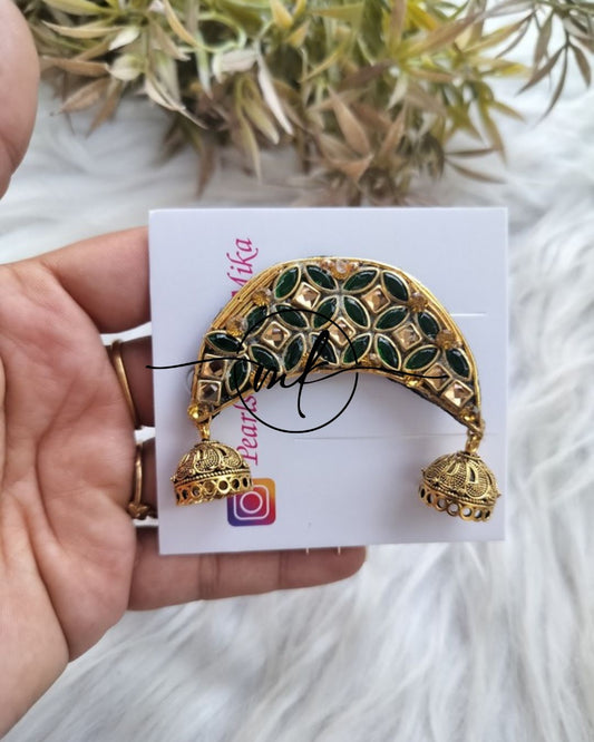 Inverted Moon Hair Brooch