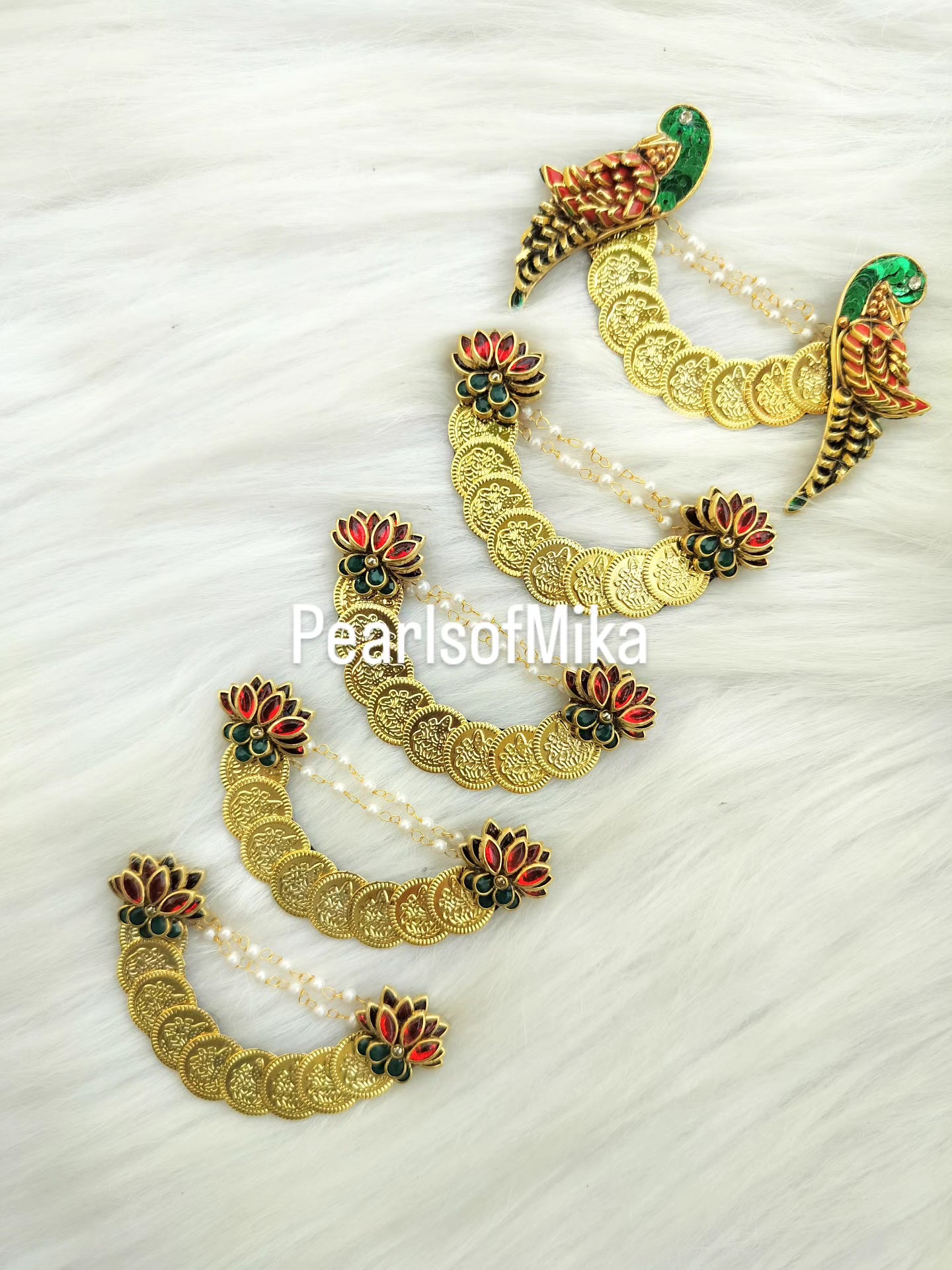 Cora BRAID Hair Brooch Combo- set of 5 pieces