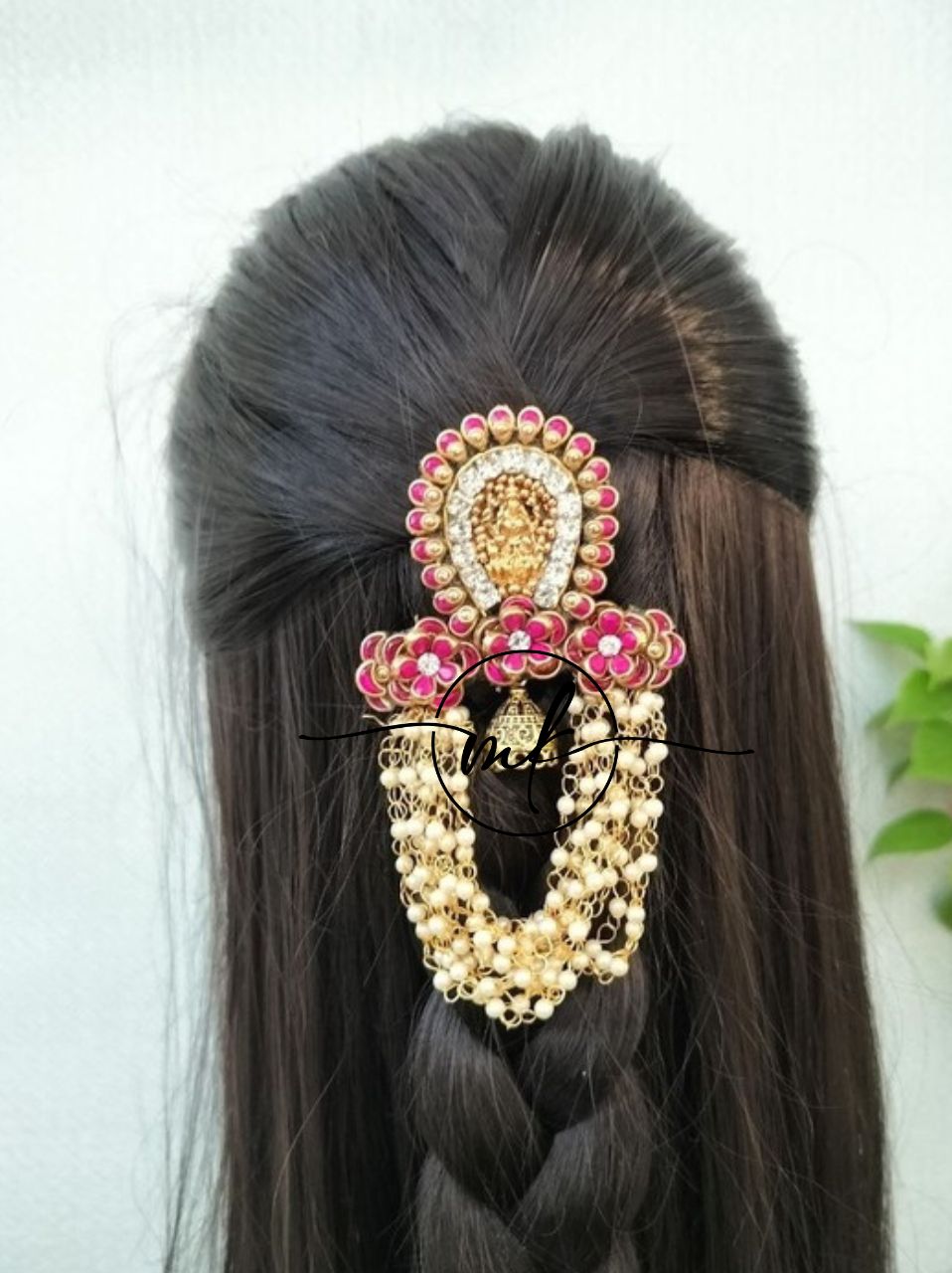 Frost pink Lakshmi Hair Brooch