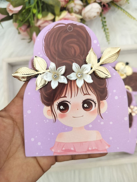 Neo Metal floral Alligator clip