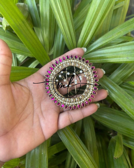 Romi Dark pink Hair Brooch