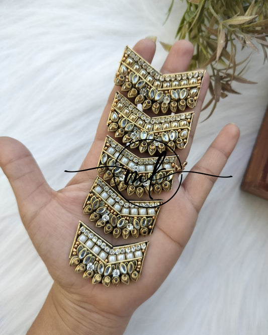 VIMI Braid Golden hair Brooch - SET OF 5