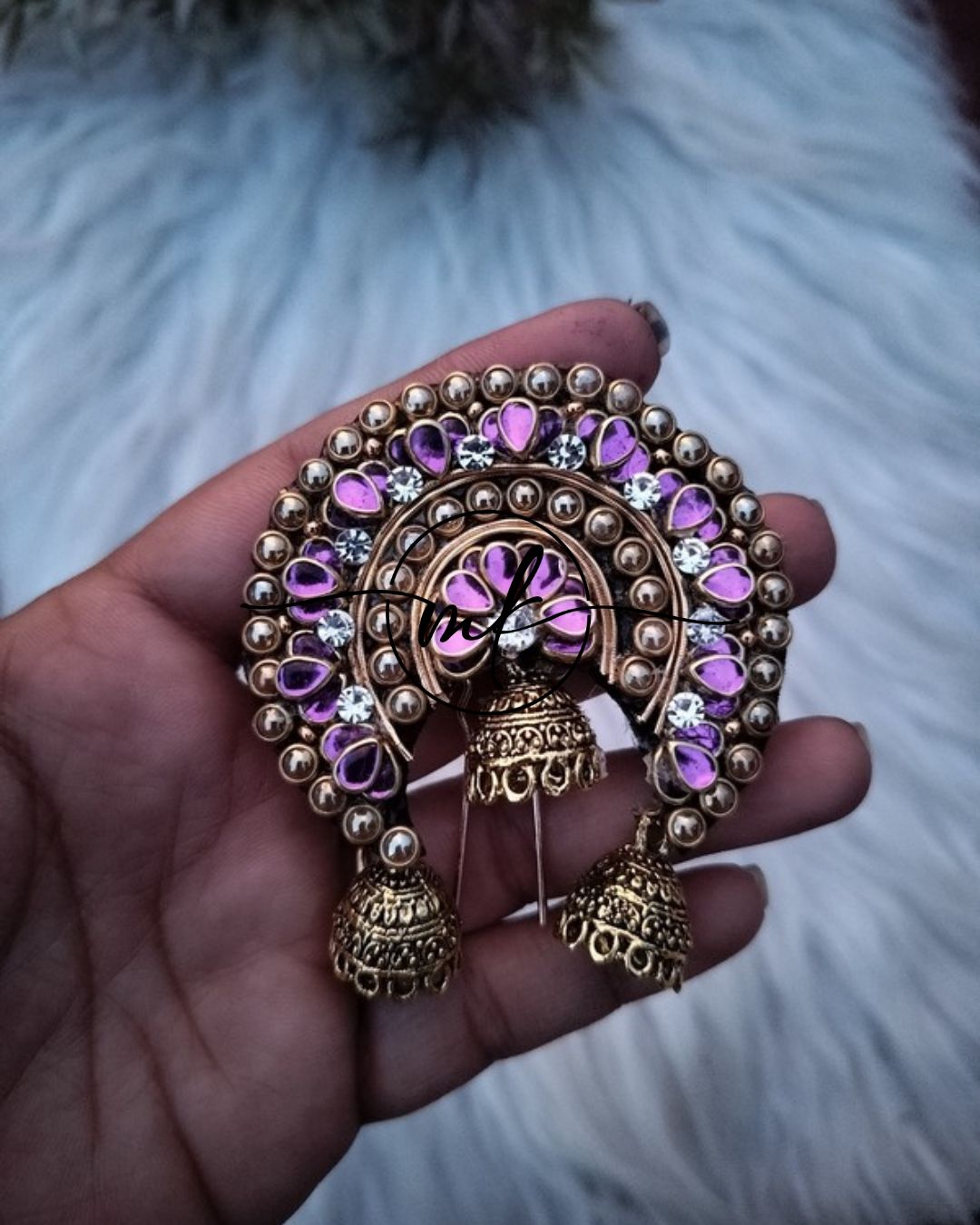 Purple Exquisite Hair Brooch