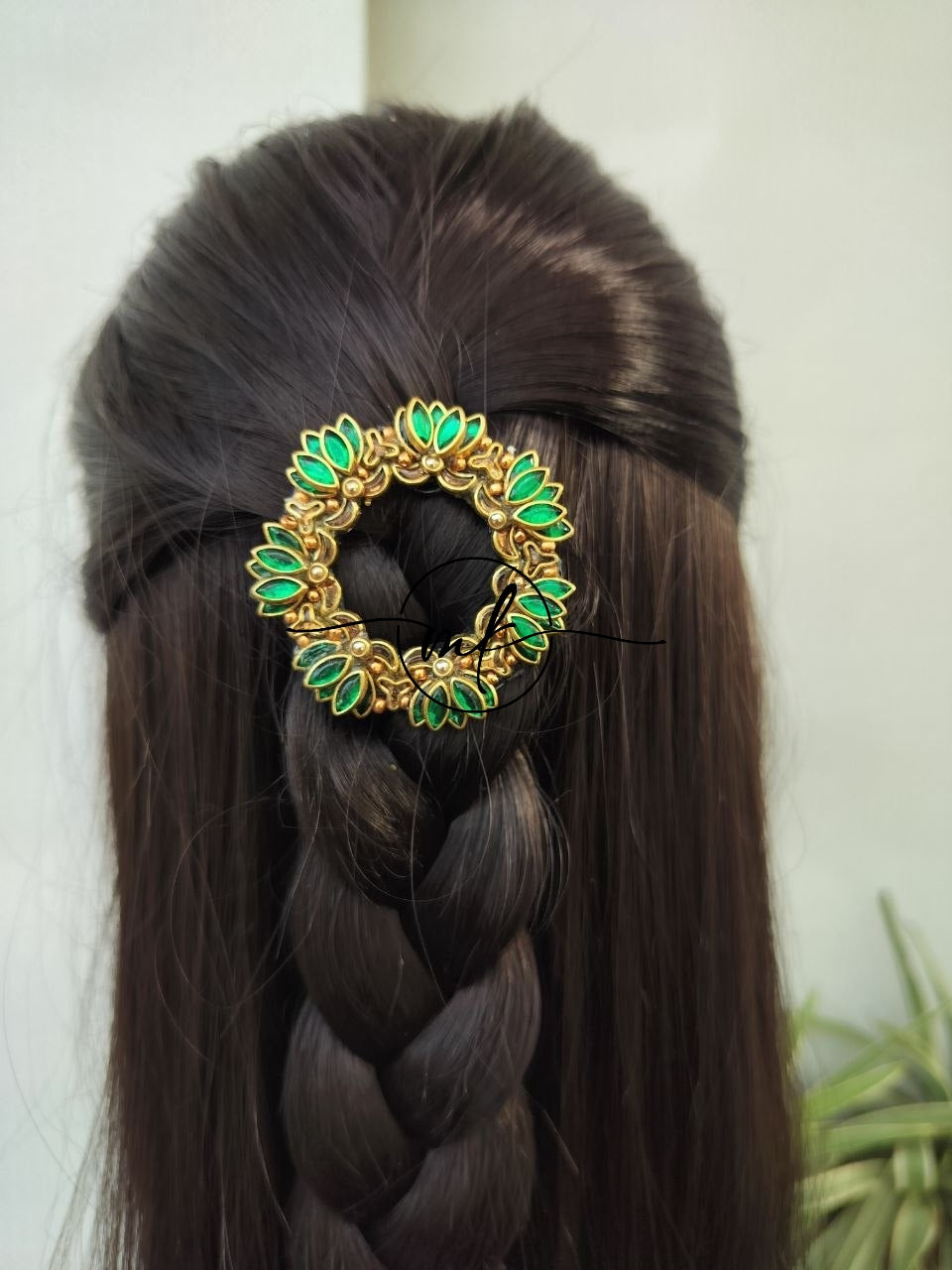 Green Lara Hair Brooch Return gift Combo