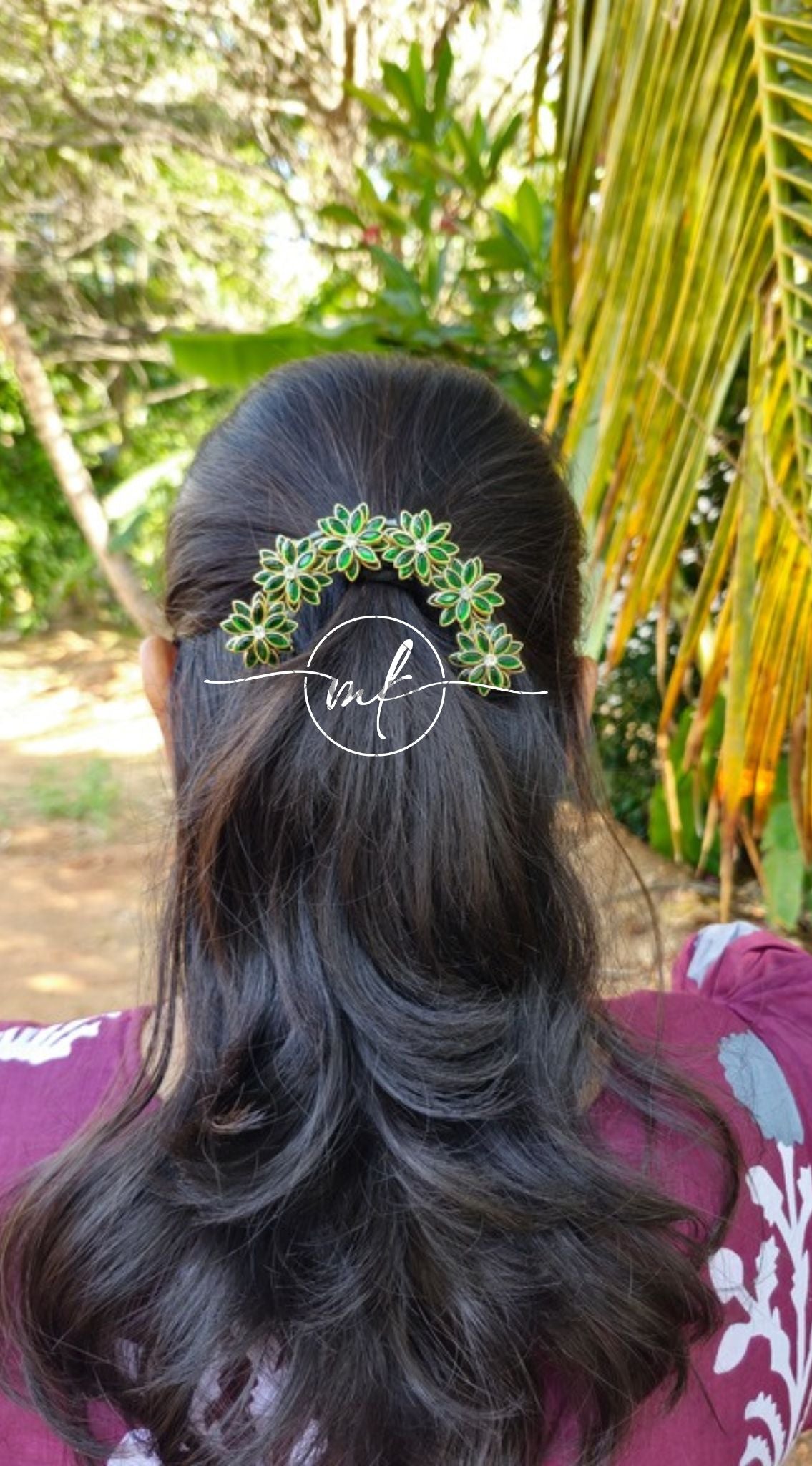 Effy Green 6 bud Hair Brooch