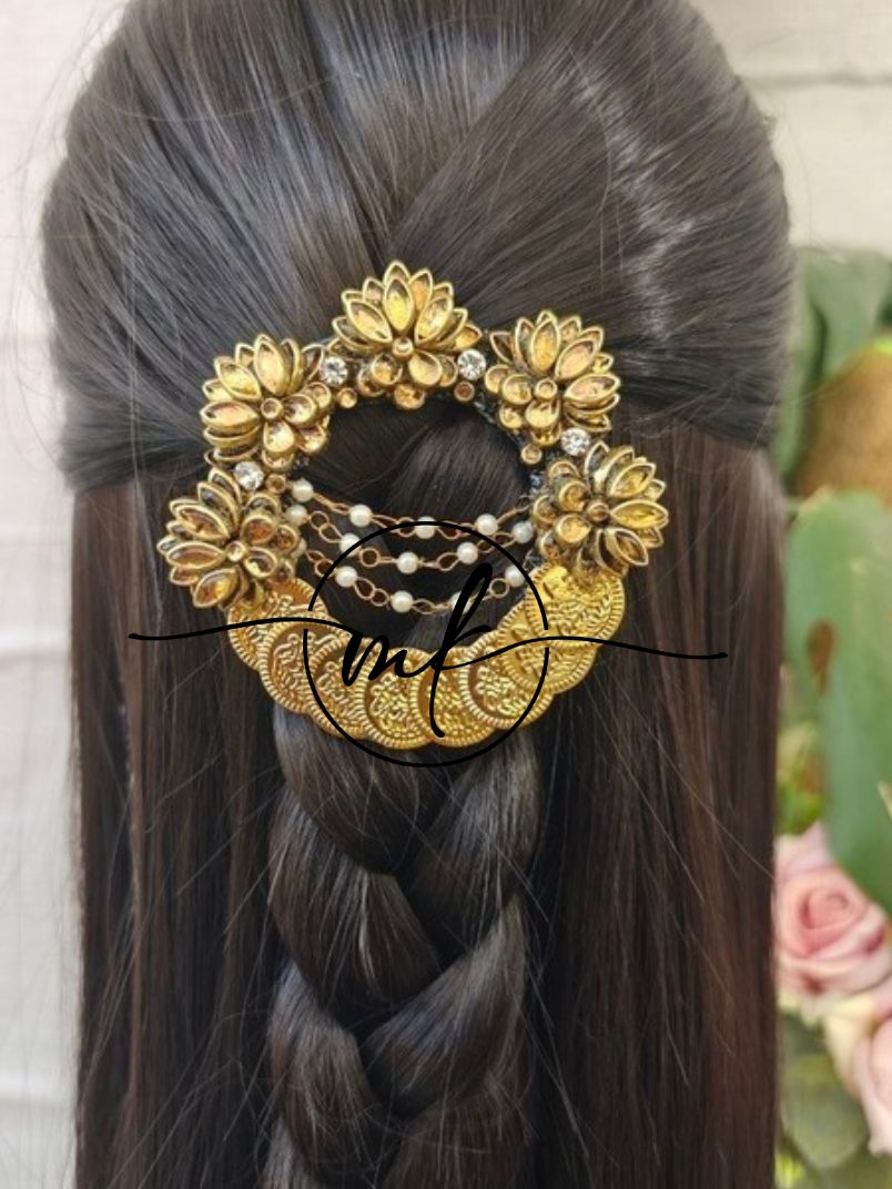 Rhiya GOLD Lotus Hair Brooch