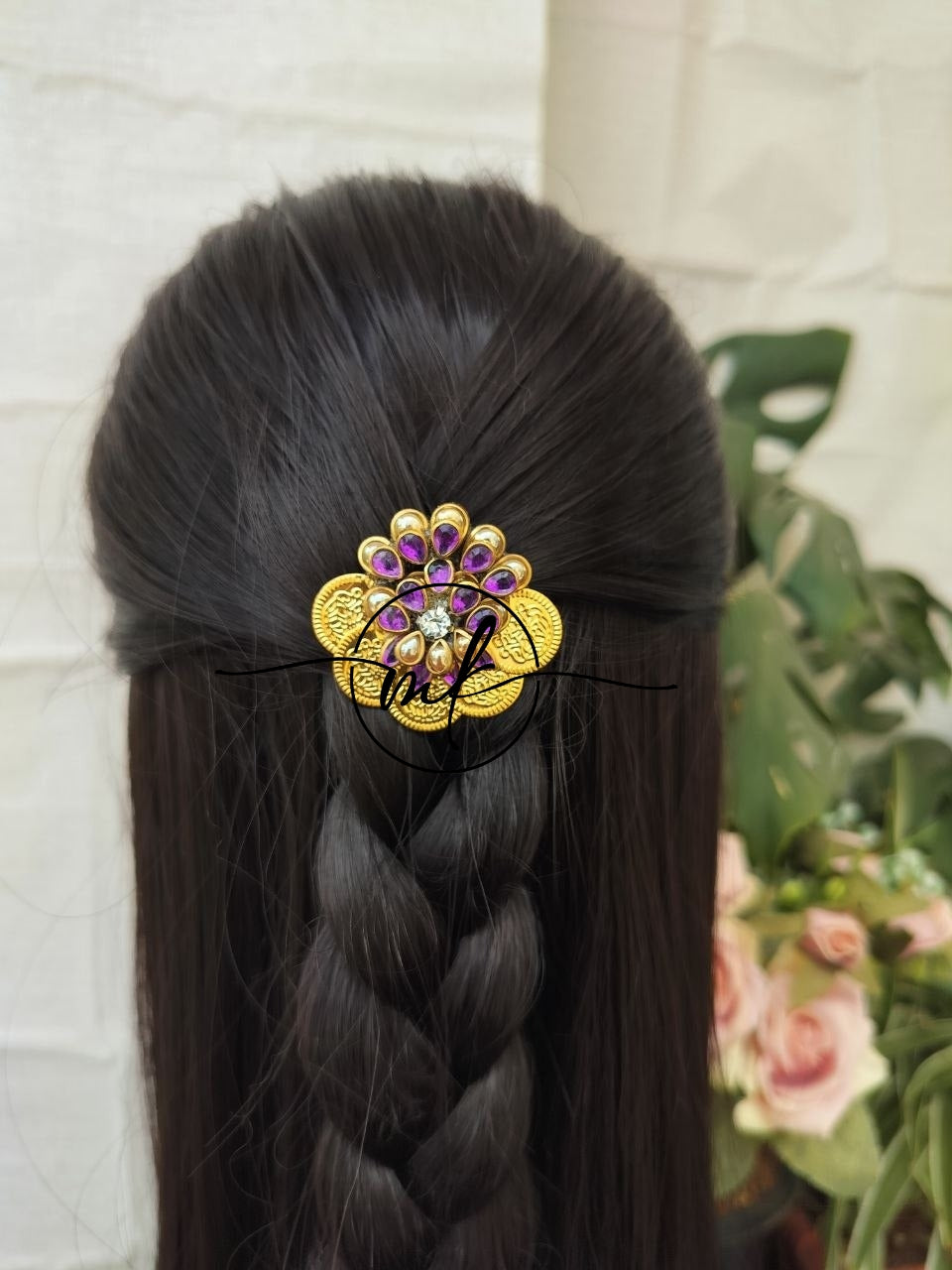 CIMA bloom Kundan Hair Brooch Return gift Combo - mix of colours