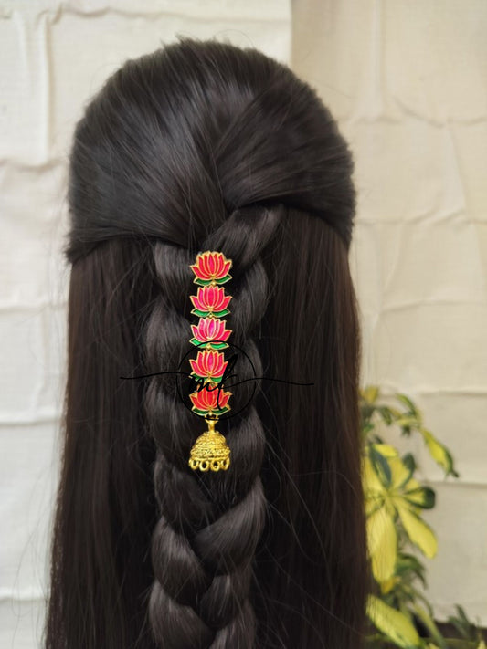 LYMA Pink Lotus Hair Brooch
