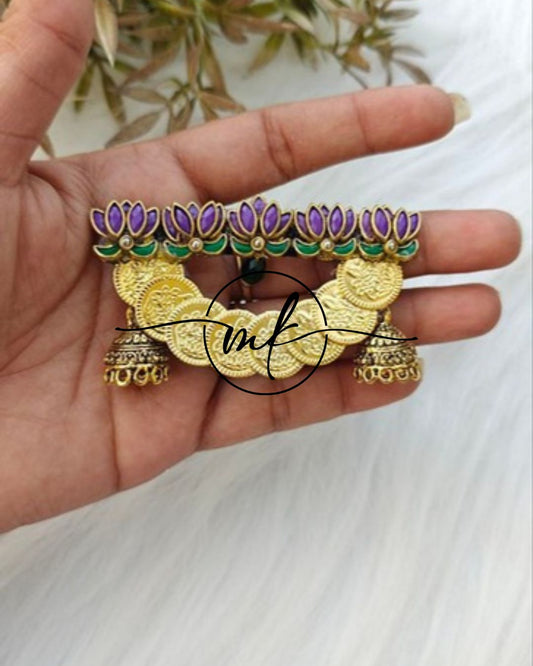 Jimiki Cora Hair Brooch - Purple Lotus