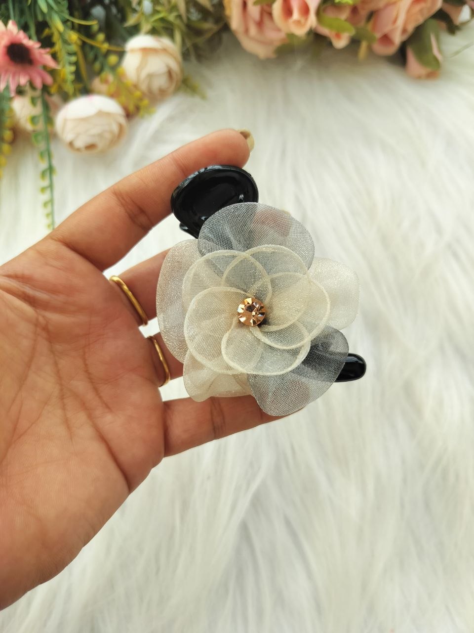 Sandal Rose Premium Banana clip - V type
