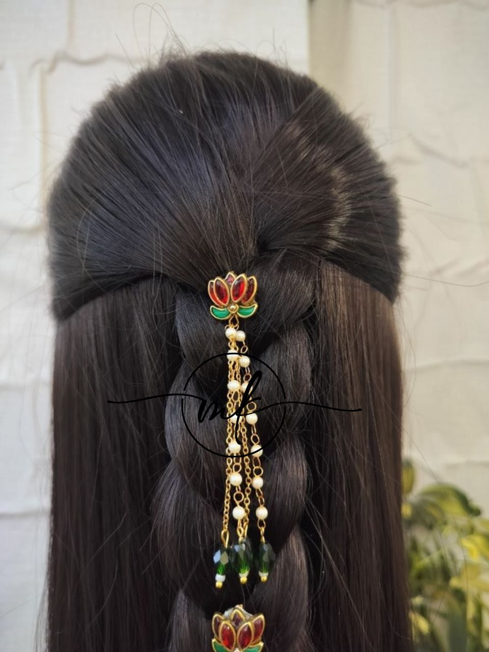 Red Mini Lotus+Hanging Hair HOOK - 1 piece