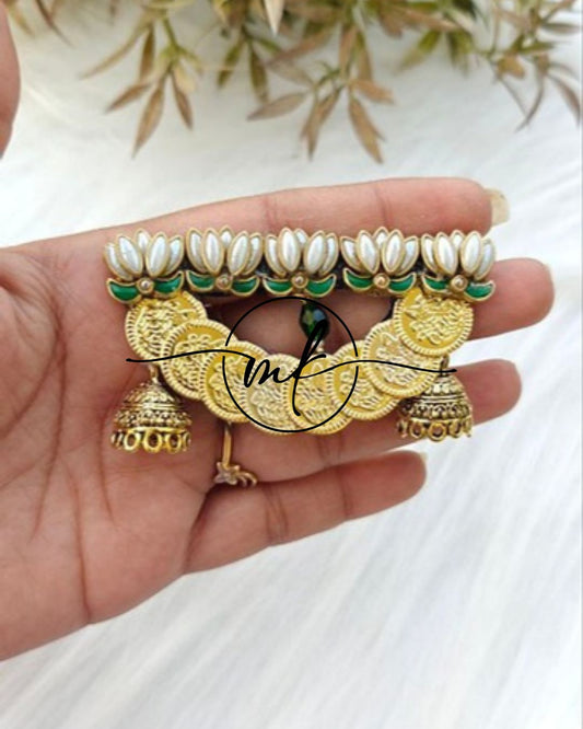 Jimiki Cora Hair Brooch - White Lotus