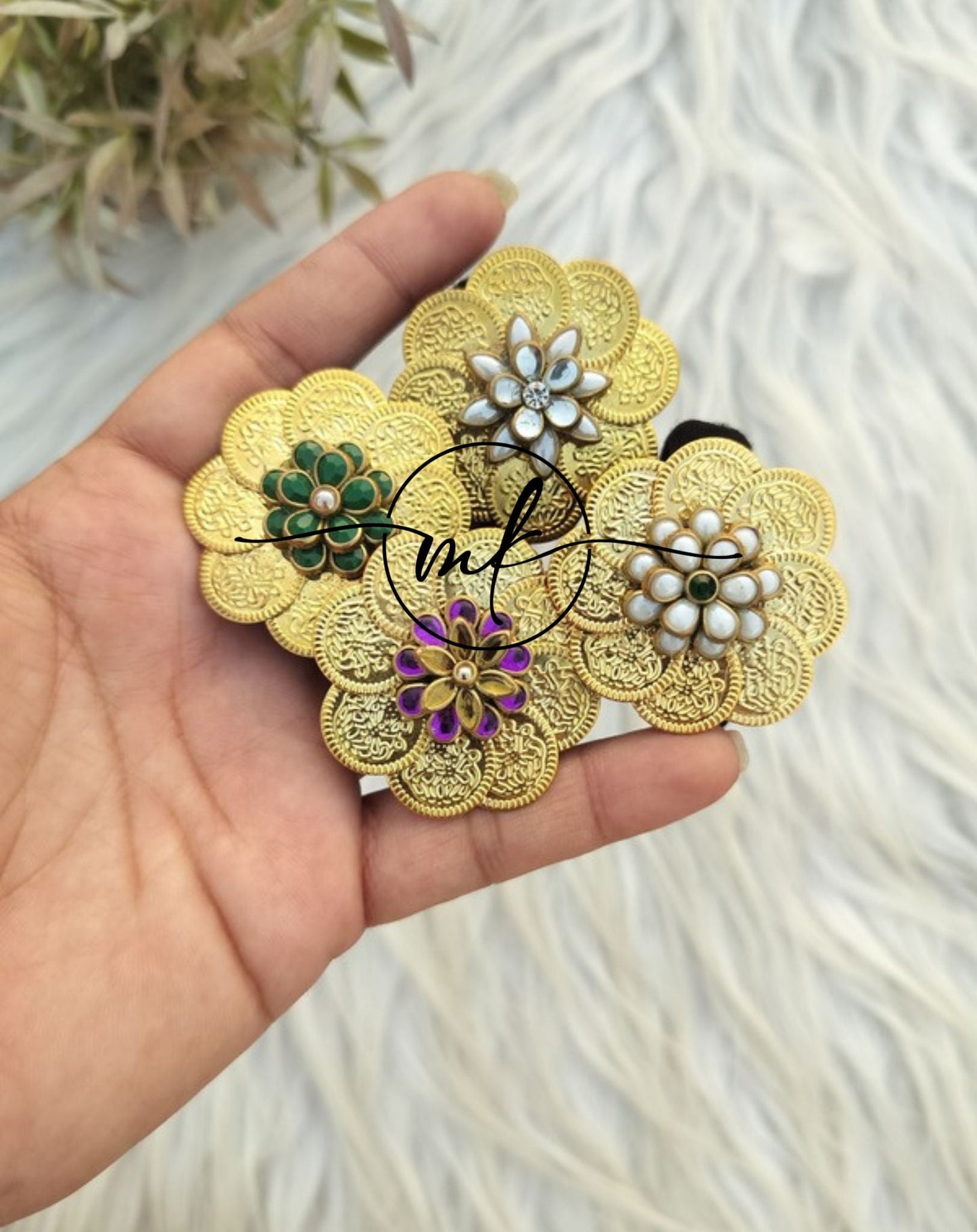 Cira Flower HAIR Brooch /Hair Ties