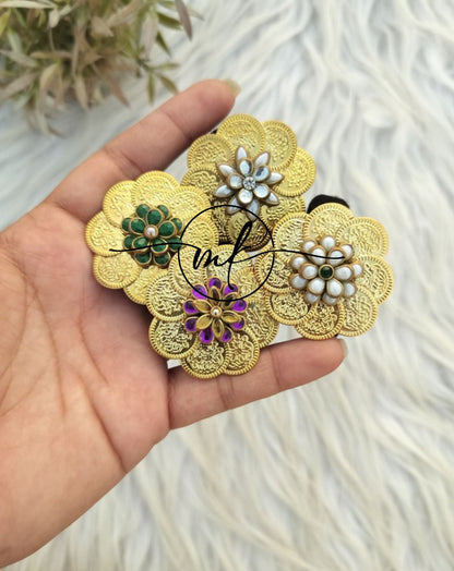 Cira Flower HAIR Brooch /Hair Ties