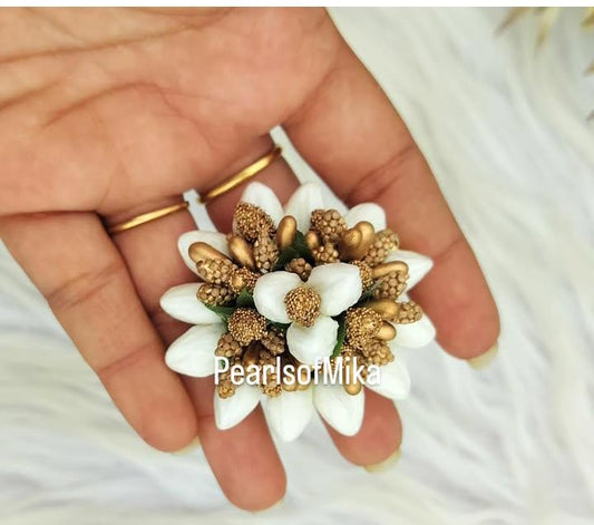 Jas - Premium Jasmine HAIR Ties/Hair Brooch