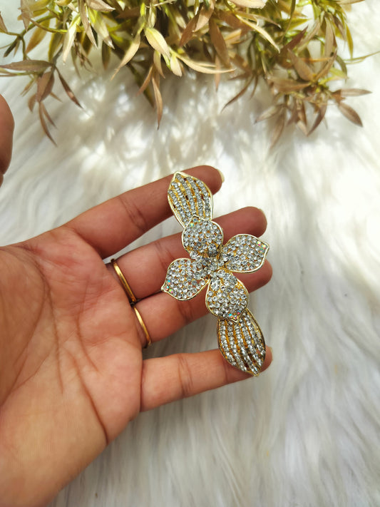 Flower Metal Buckle Clip - Large Size