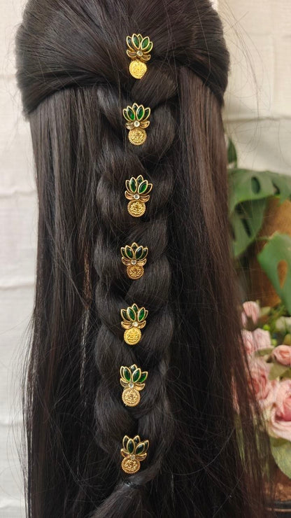 Green Mini Lotus CIKA 1C Hair Hooks