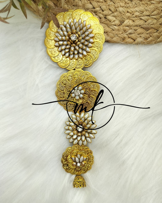 CROCUS Hair Brooch - White