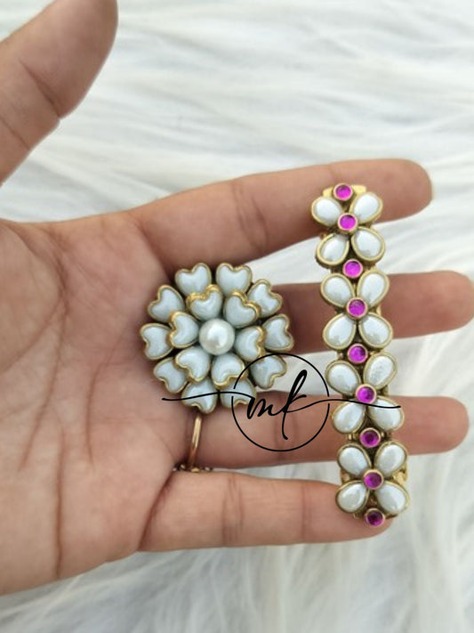 Hair Ties+ Centre clip Combo