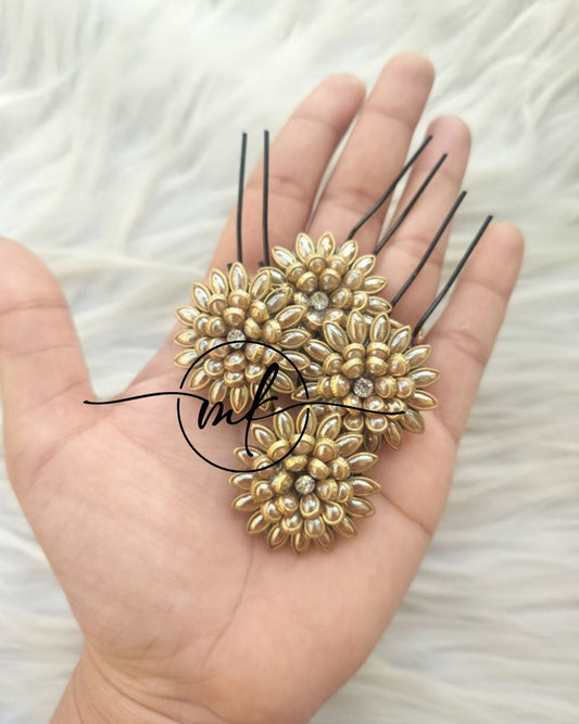 Gold Kundan Hair Brooch Return gift Combo