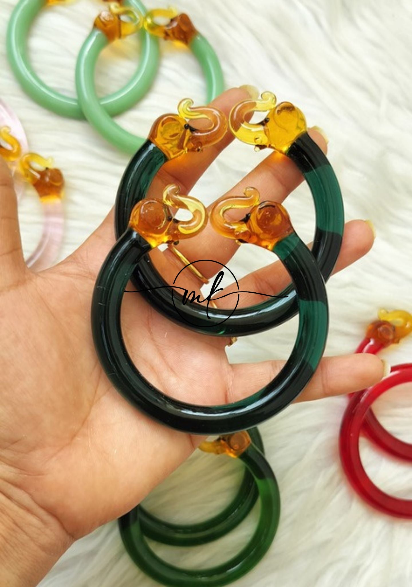 Elephant Glass Bangle