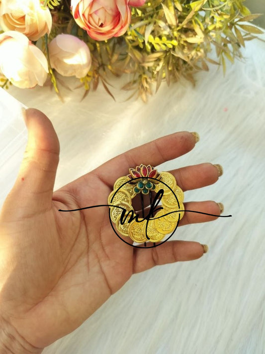 NIRA Red Lotus 0H Hair Brooch