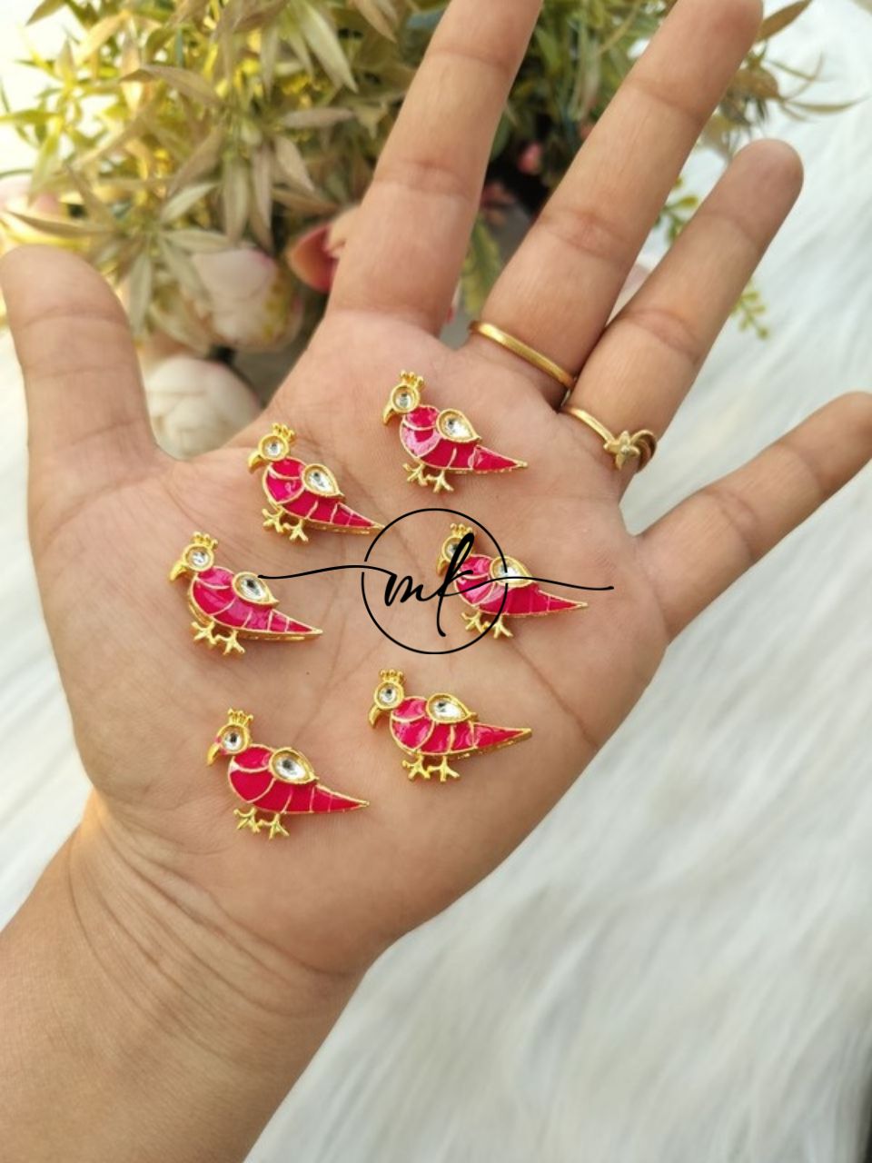 Pink Kea Parrot Hair Hooks