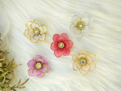 Shea flower Hair Brooch/ Hair ties